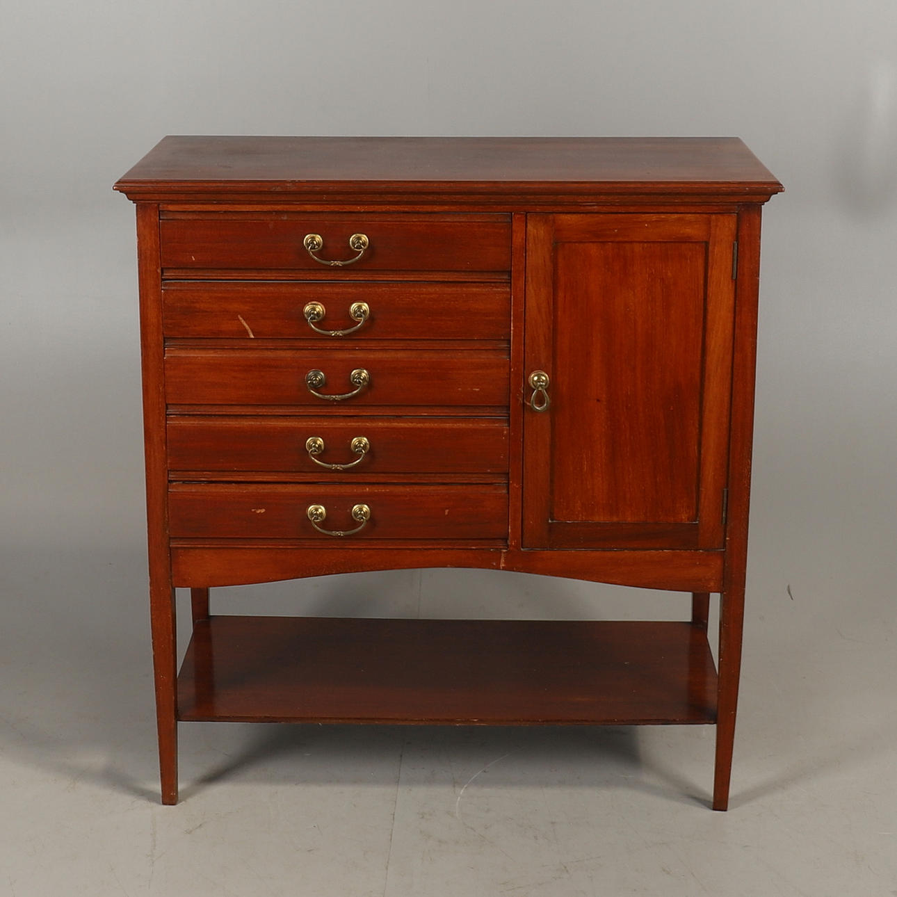 AN EDWARDIAN MUSIC CABINET.