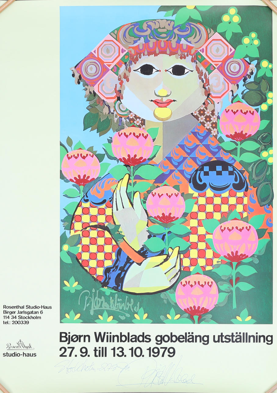 BJÖRN WIINBLAD. Poster, signed, 