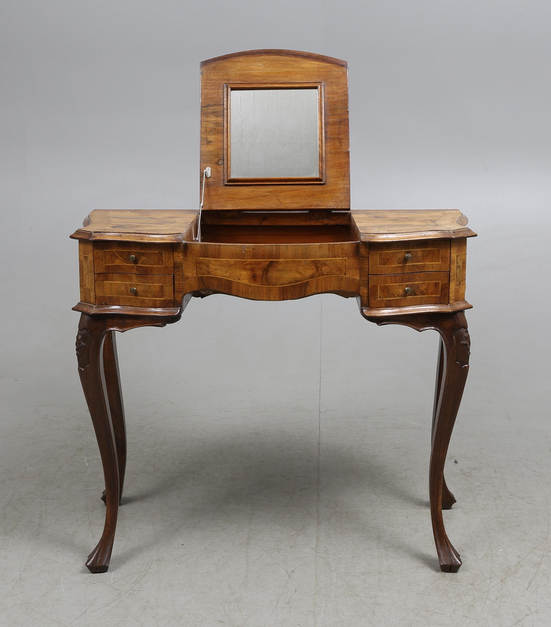 TOALETTBORD MED SPEGEL, rokokostil, 1900-tal.