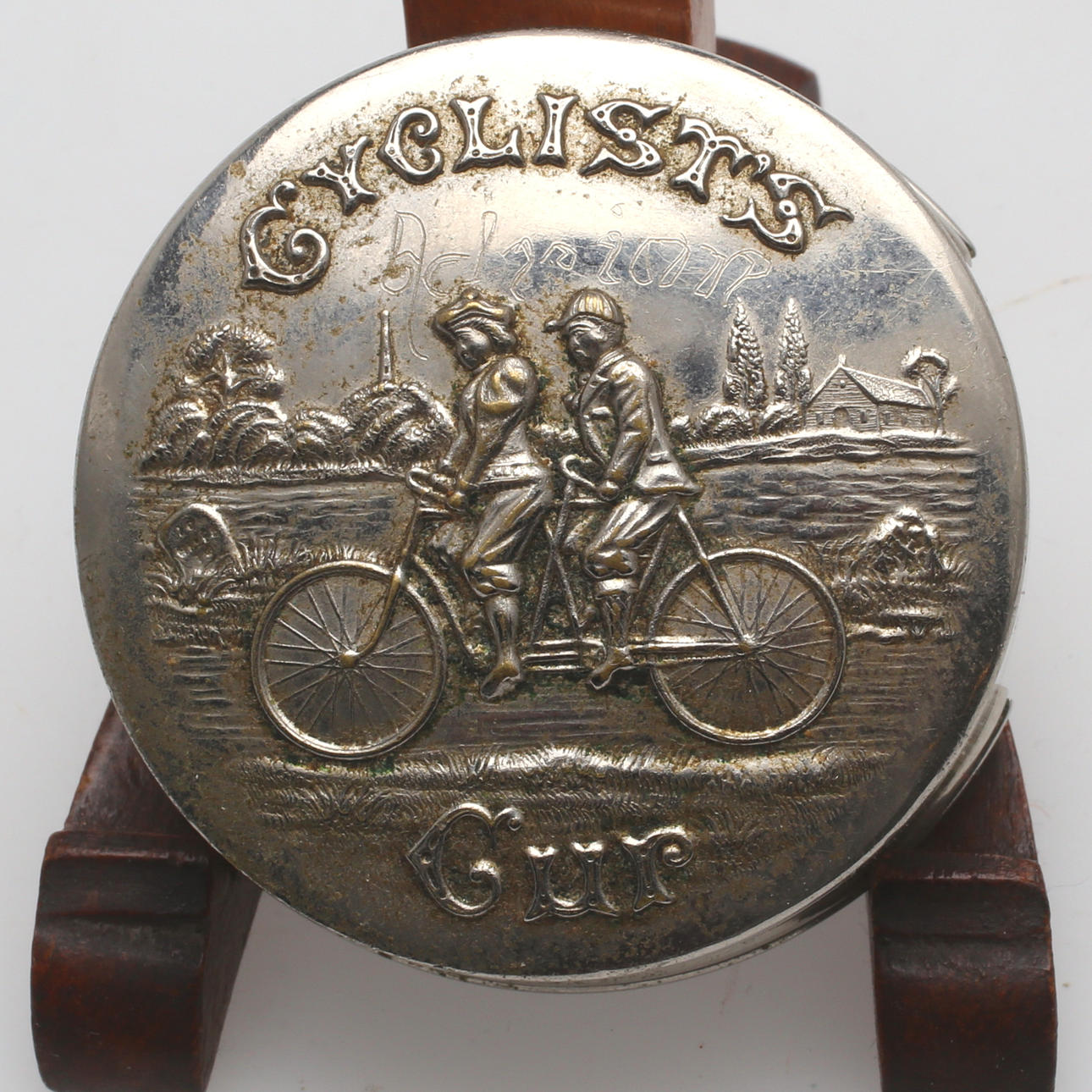 CYKELKOPP (CYCLIST'S CUP), vitmetall, 1897.