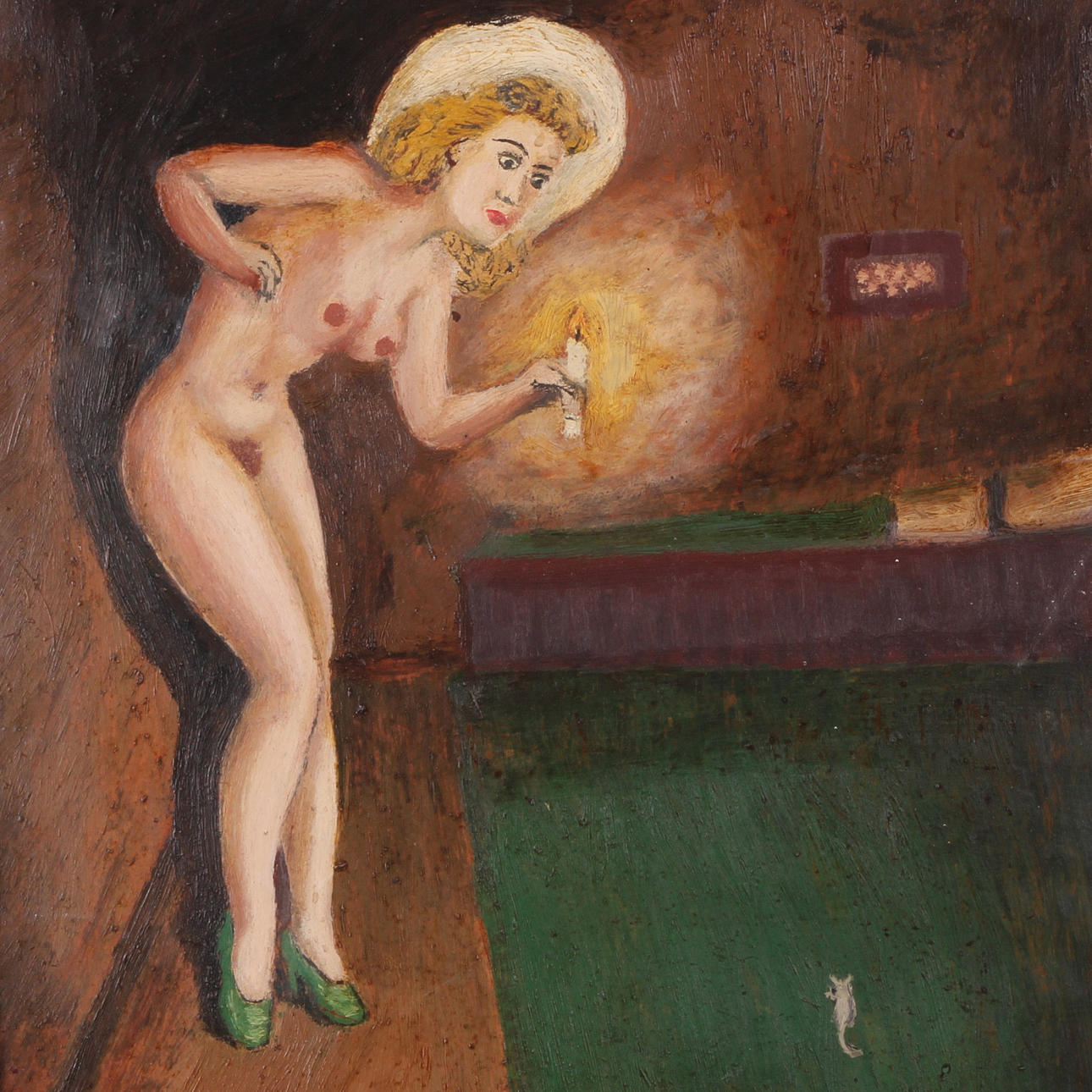 HANS HEDBERG. Olja på pannå, signerad samt daterad 46.