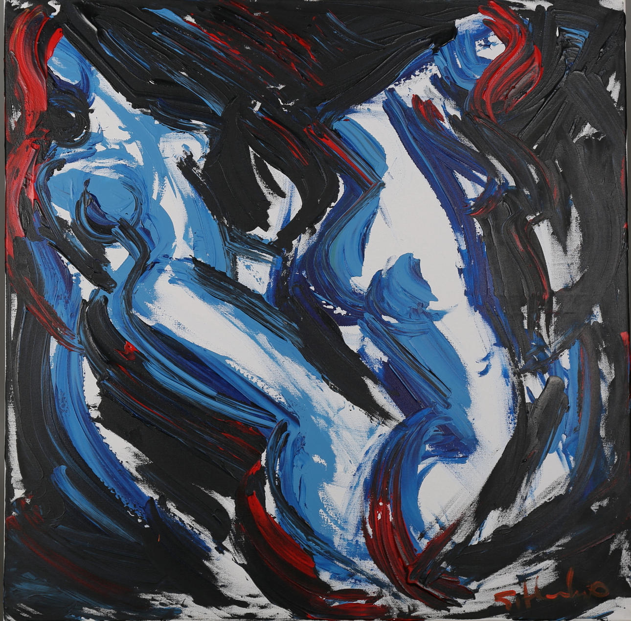 GÖRAN HAUSENKAMP. Modeller, akryl på duk, signerad G Hausenkamp.