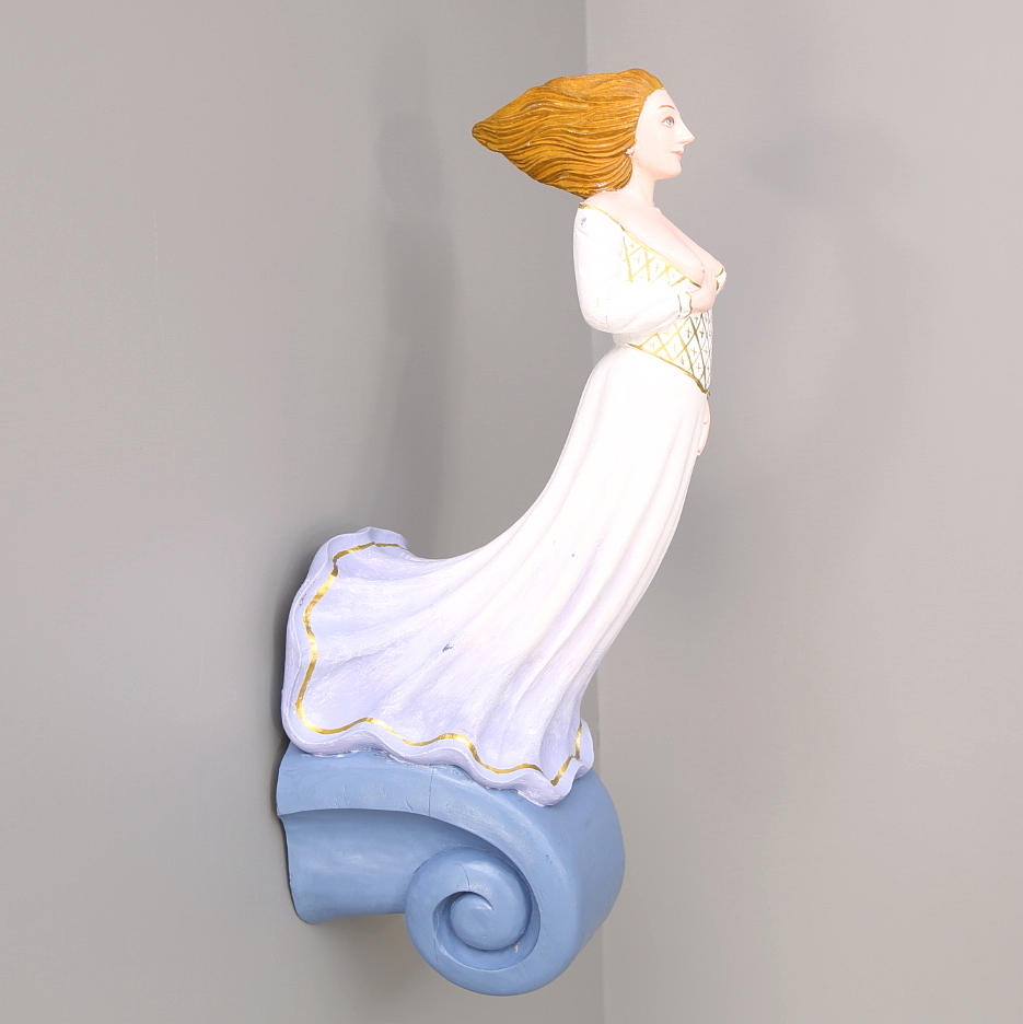 GALJONSFIGUR, träskuren, bemålad, tillskriven Teodor, 1900-talets senare del.