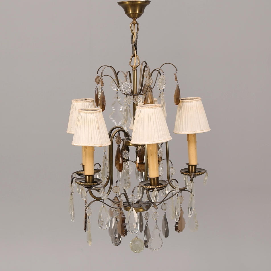 LJUSKRONA, barockstil, 1900-talets mitt, höjd 75 cm.