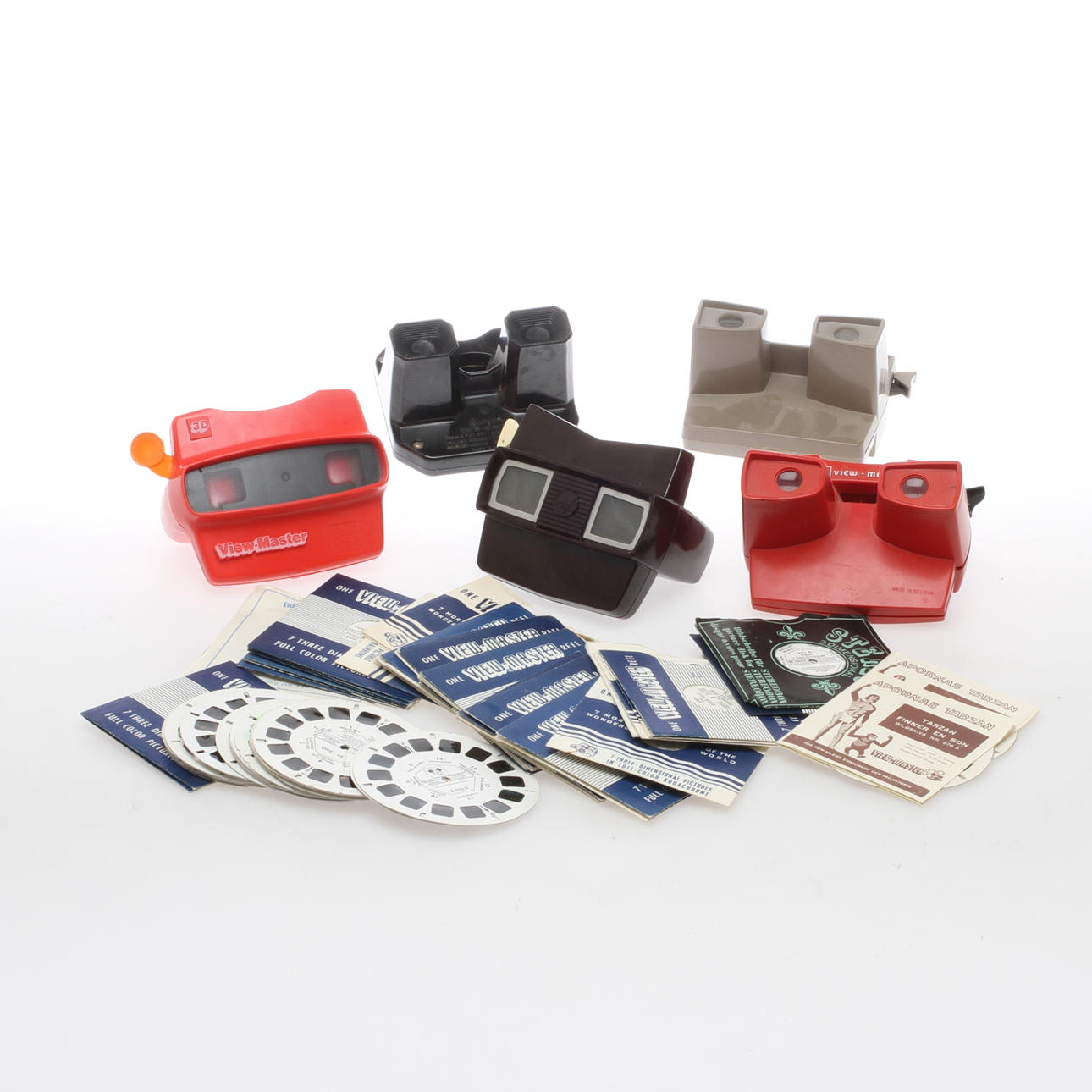 VIEW-MASTER 5 st samt diverse bildskivor.