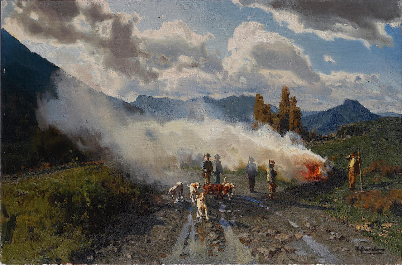 MIGUEL ACEVEDO. "Escena rural".