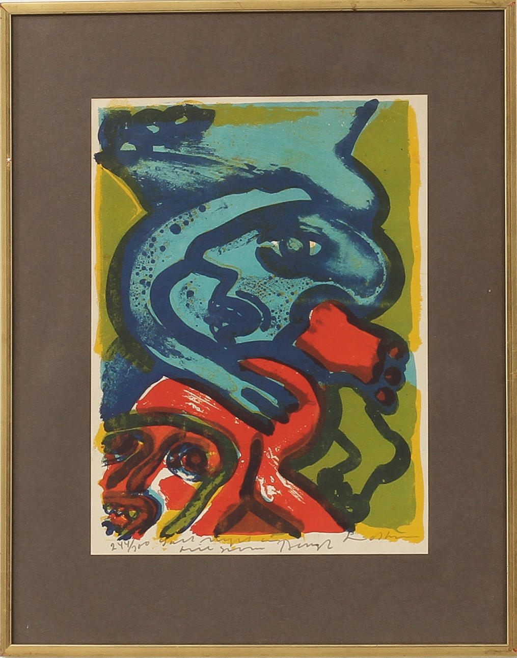 BENGT LINDSTRÖM. Figurkomposition, färgetsning, signerad och numrerad 244/300.