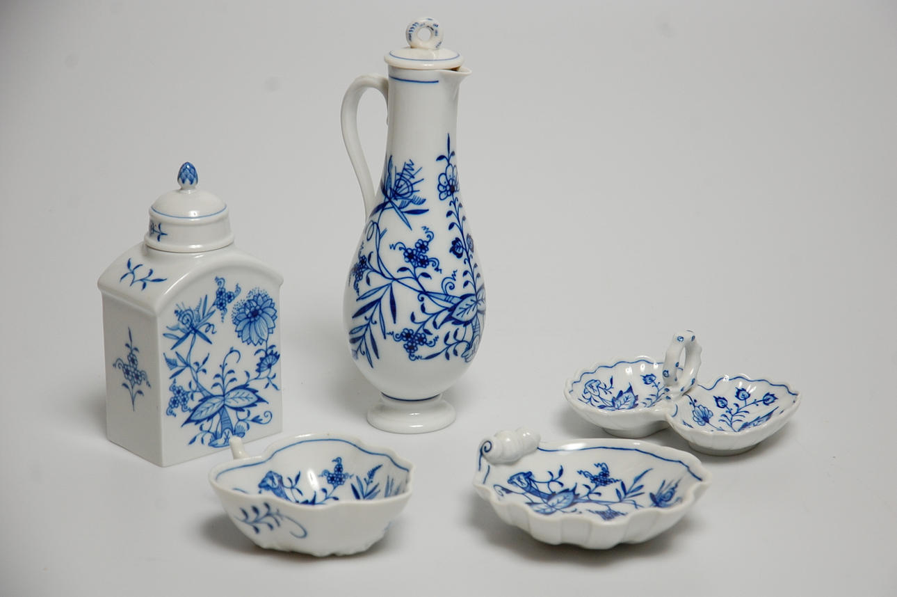 PORSLIN, 5 delar, Meissen.