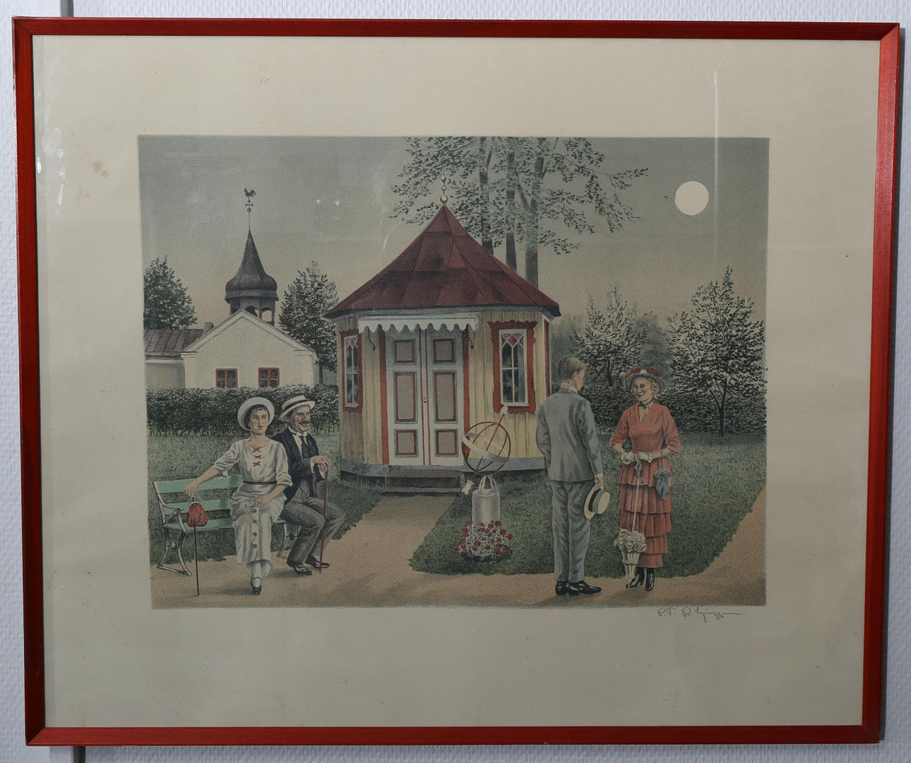 REINHOLD LJUNGGREN. Litografi, provtryck, signerad R Ljunggren.