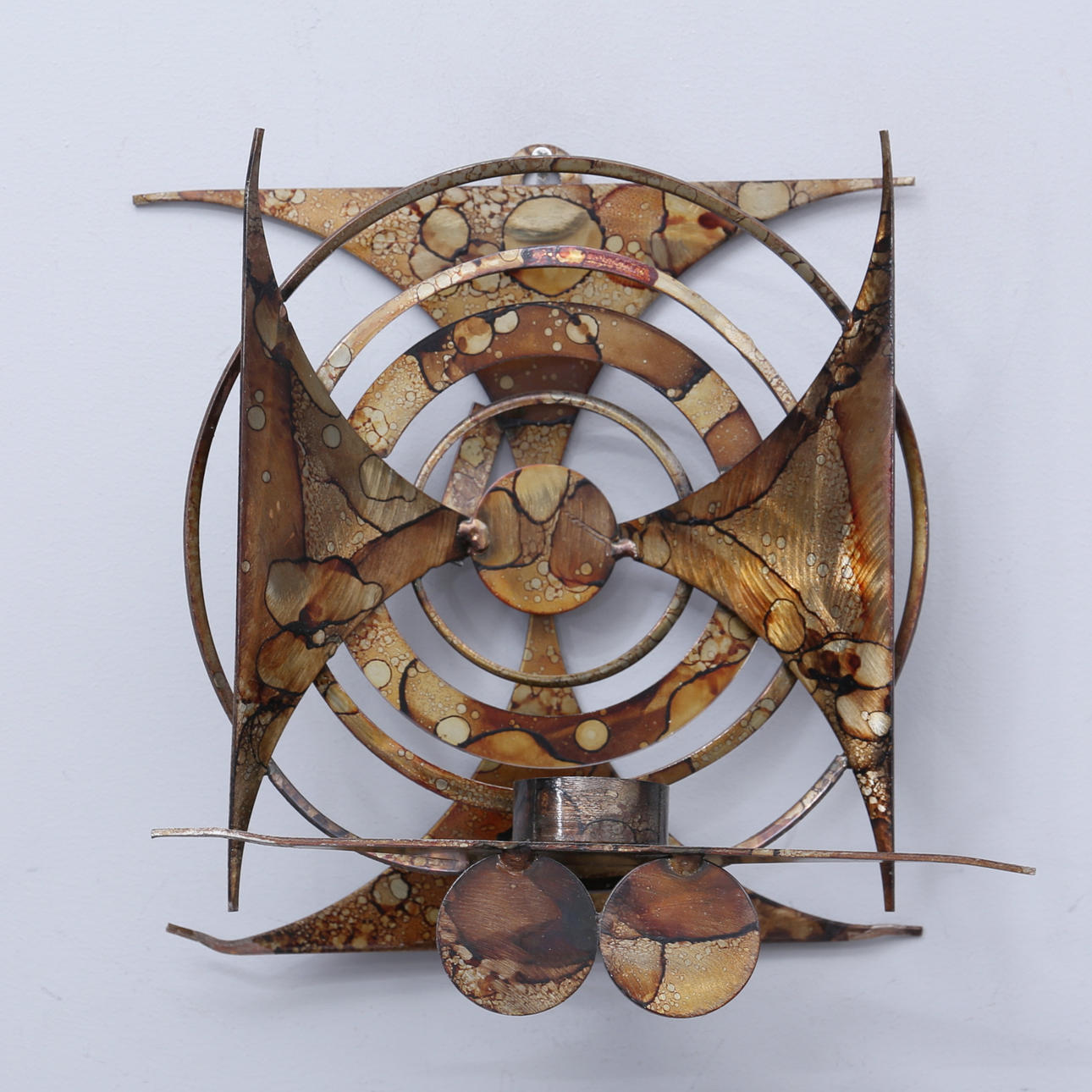 HENRIK HORST. VÆGLAMPE, stål, brutalisme, Danmark.