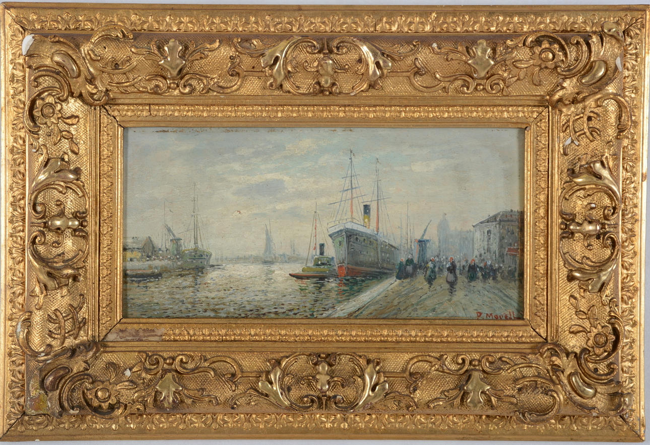 OKÄND KONSTNÄR. Olja på pannå.