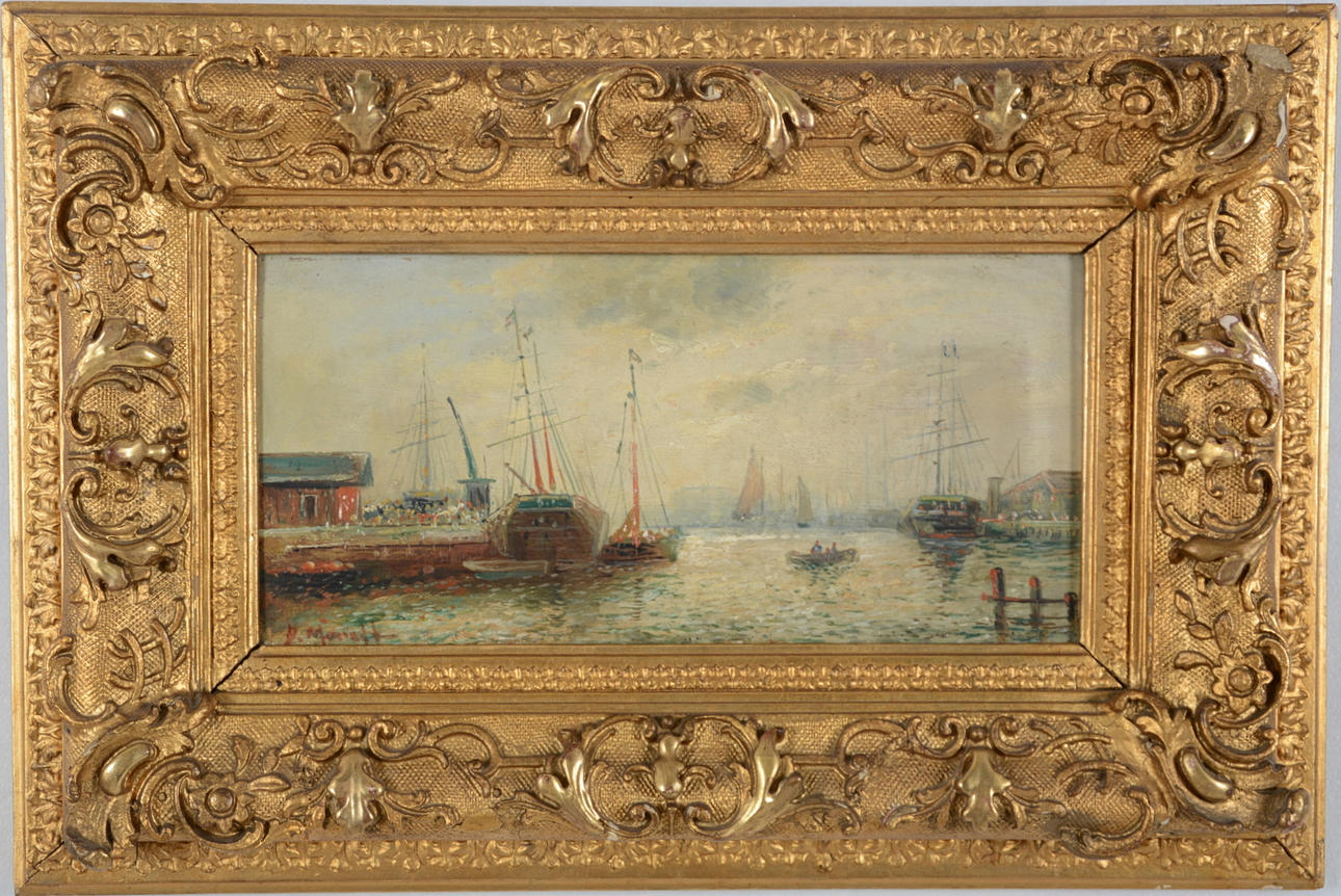 OKÄND KONSTNÄR. Olja på pannå.