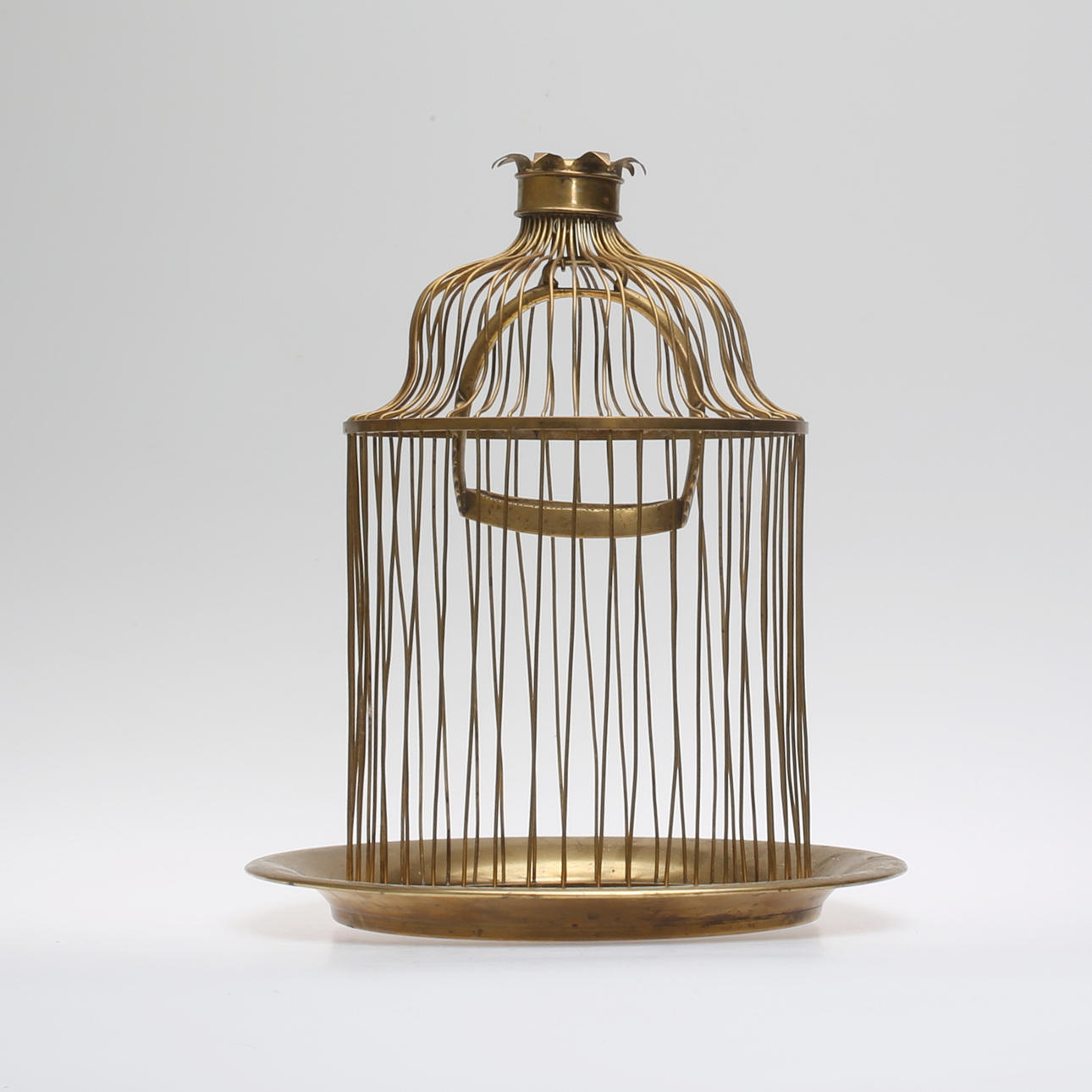 FÅGELBUR, mässing, 1900-tal.