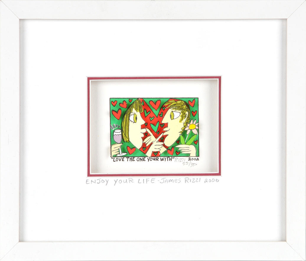 JAMES RIZZI. ”Älska den som du har med.” 3D-grafik, signerad och numrerad.