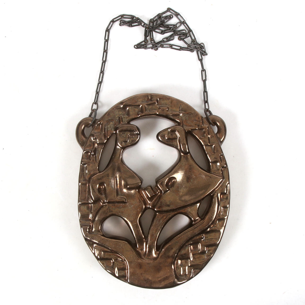 WALL PLAQUE, stoneware, Birger Åström, 1900s.