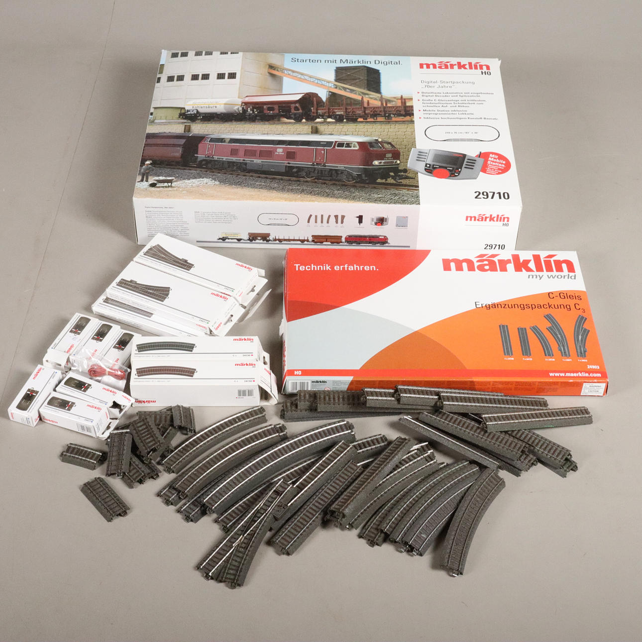 STARTSATS samt tågspår, Märklin.