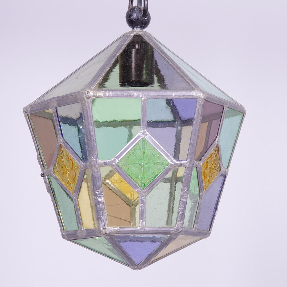 TAKLAMPA, blyinfattat glas.