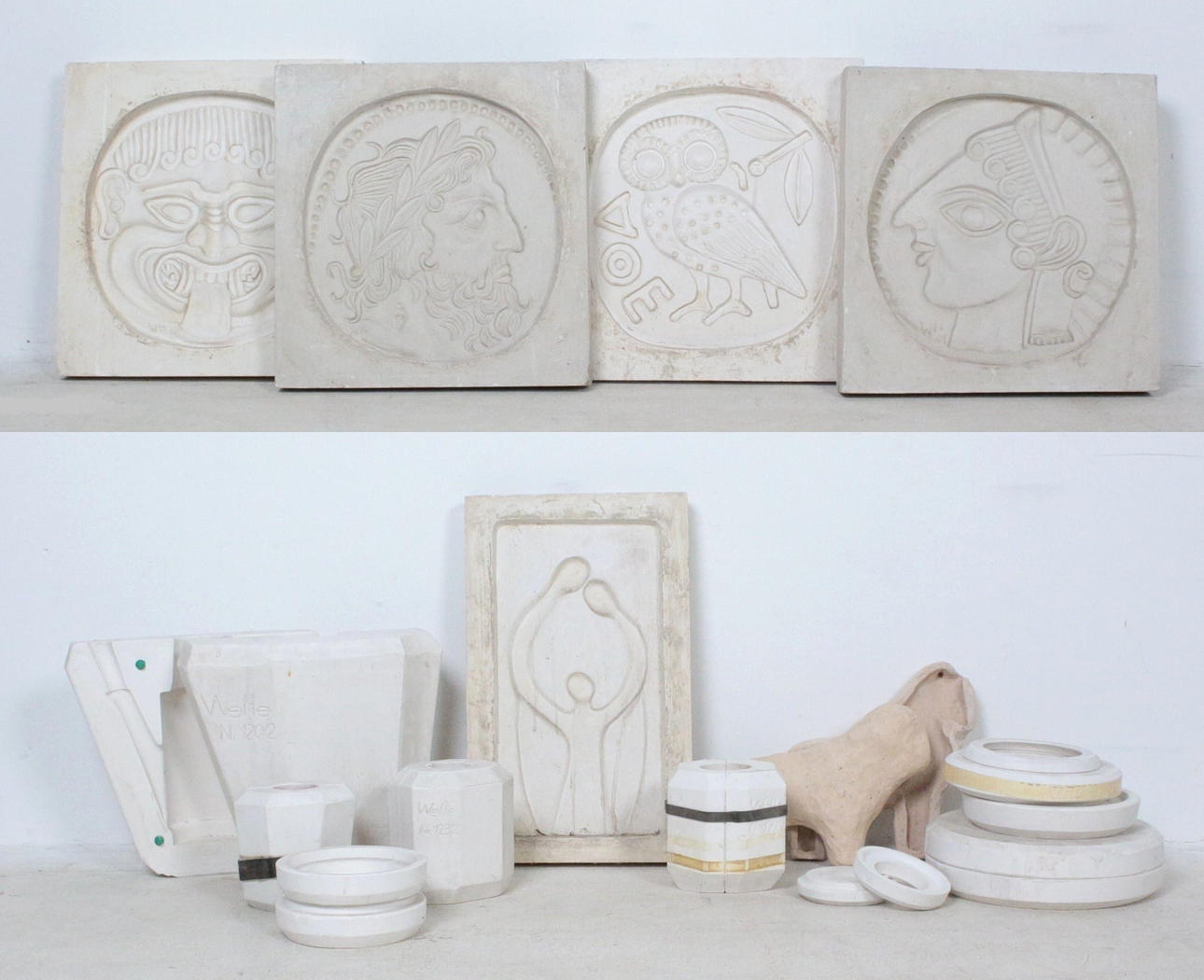 HEDWIG WAGNER. Gruppe af støbeforme.