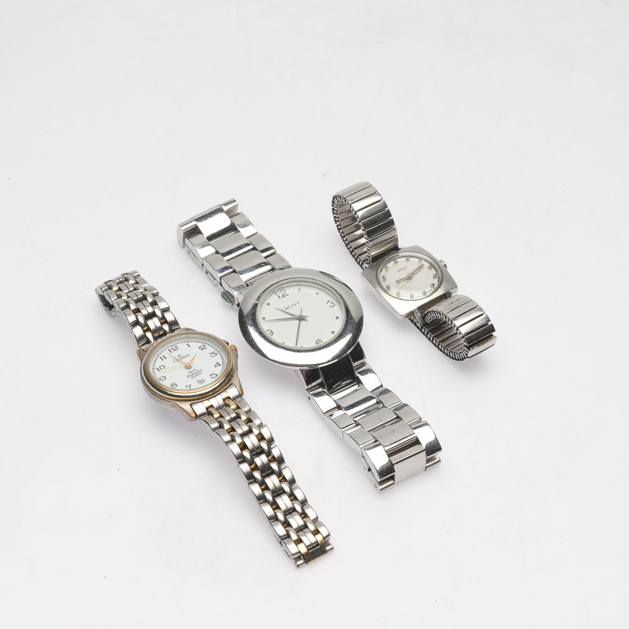 Rannekello, 3 kpl, teräs, sis. DKNY.