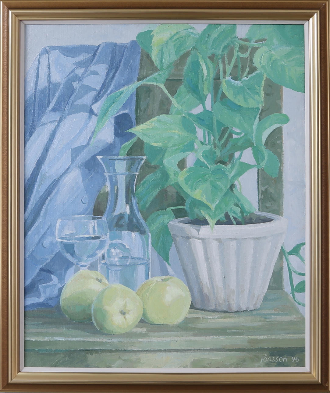 LARS JÖNSSON. Stilleben, olja på duk, signerad samt daterad, Jönsson -96.
