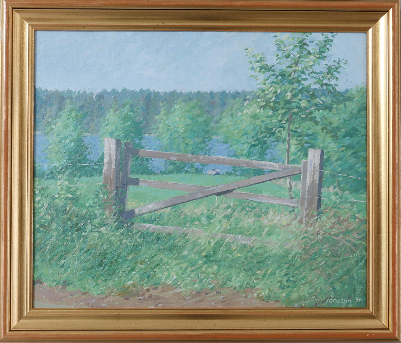 LARS JÖNSSON. The old gate hole, oil on canvas signed and dated 96.