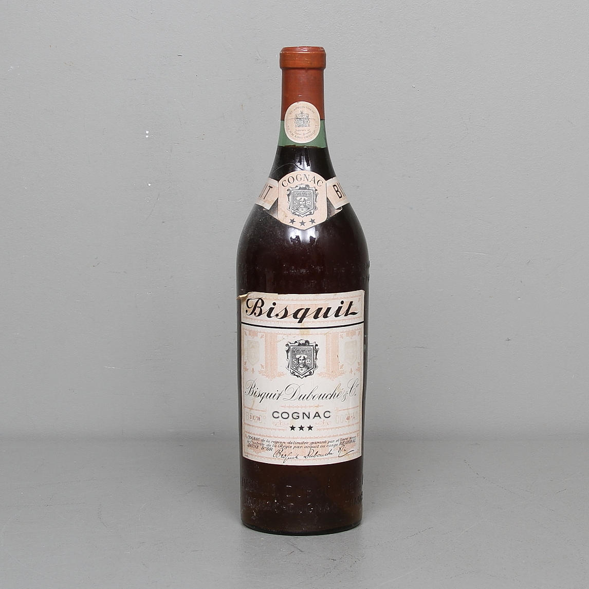 REKLAMFLASKA, Cognac Bisquit, omkring 1900-talets mitt.