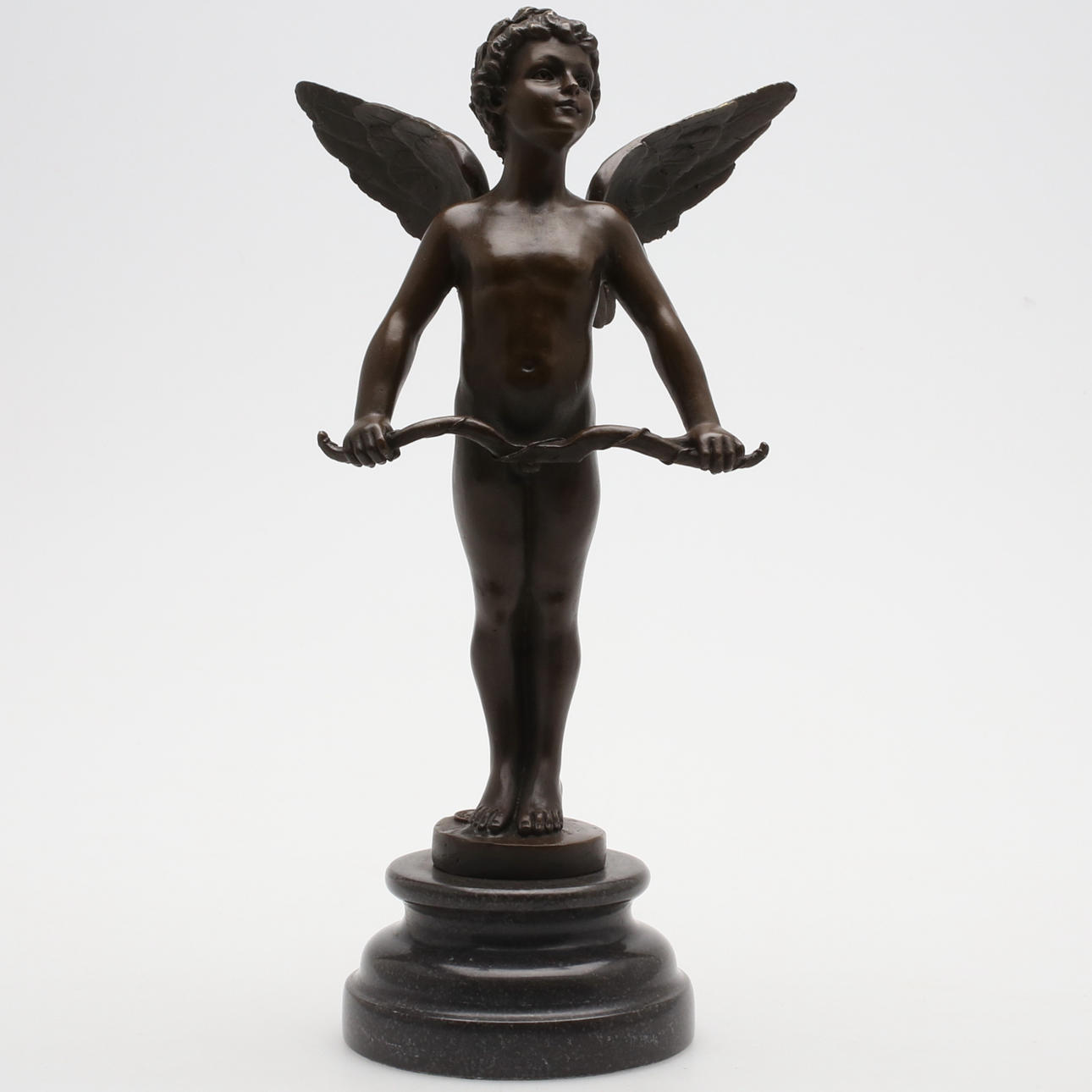 OIDENTIFIERAD KONSTNÄR. Bronsstatyett, änglapojke.