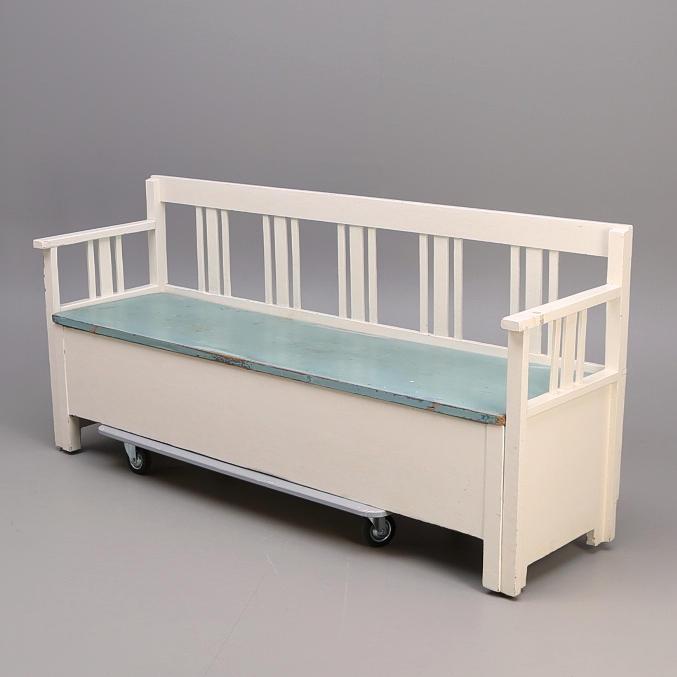 UTDRAGSOFFA, vit/ blå "Ballbosoffa".