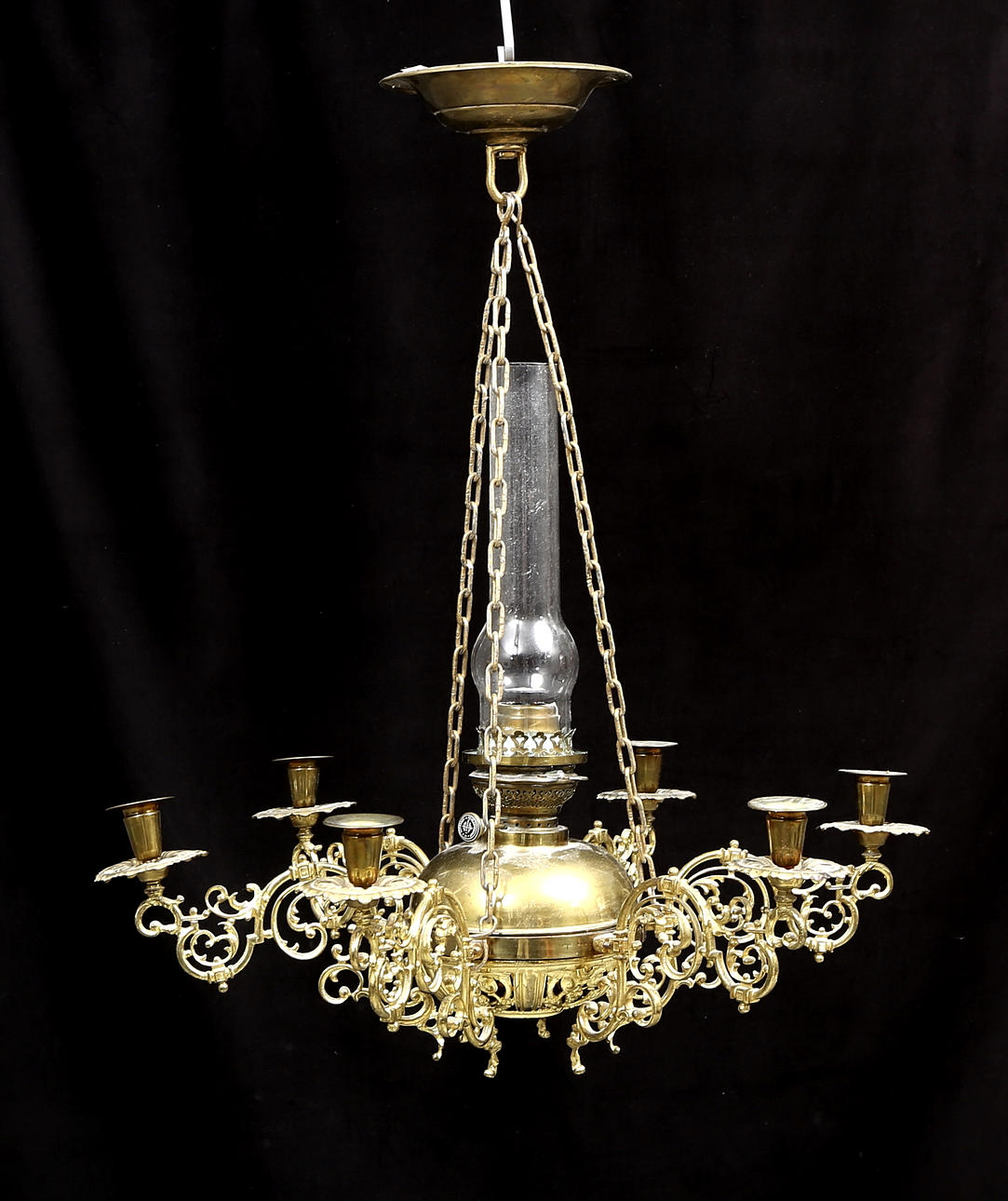 TAKLAMPA, FOTOGEN, Ferdinand Lundquist, Göteborg, 1900-talets första hälft, höjd ca. 74 cm.