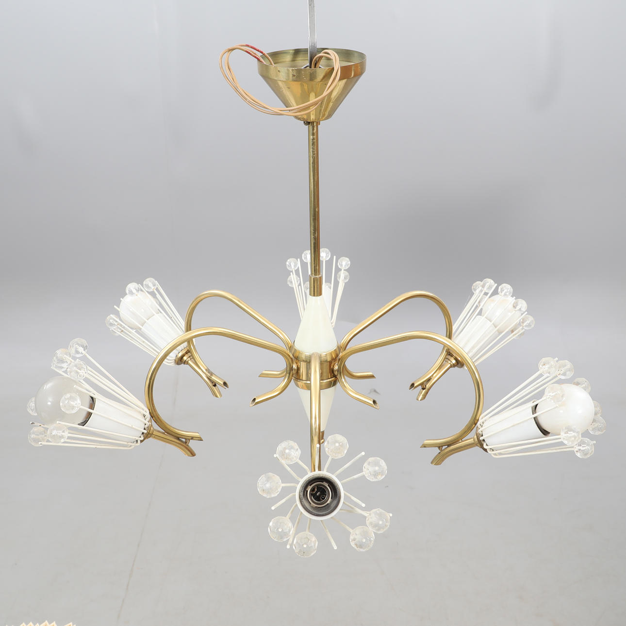 CEILING LAMP, retro style, brass, 1960s.