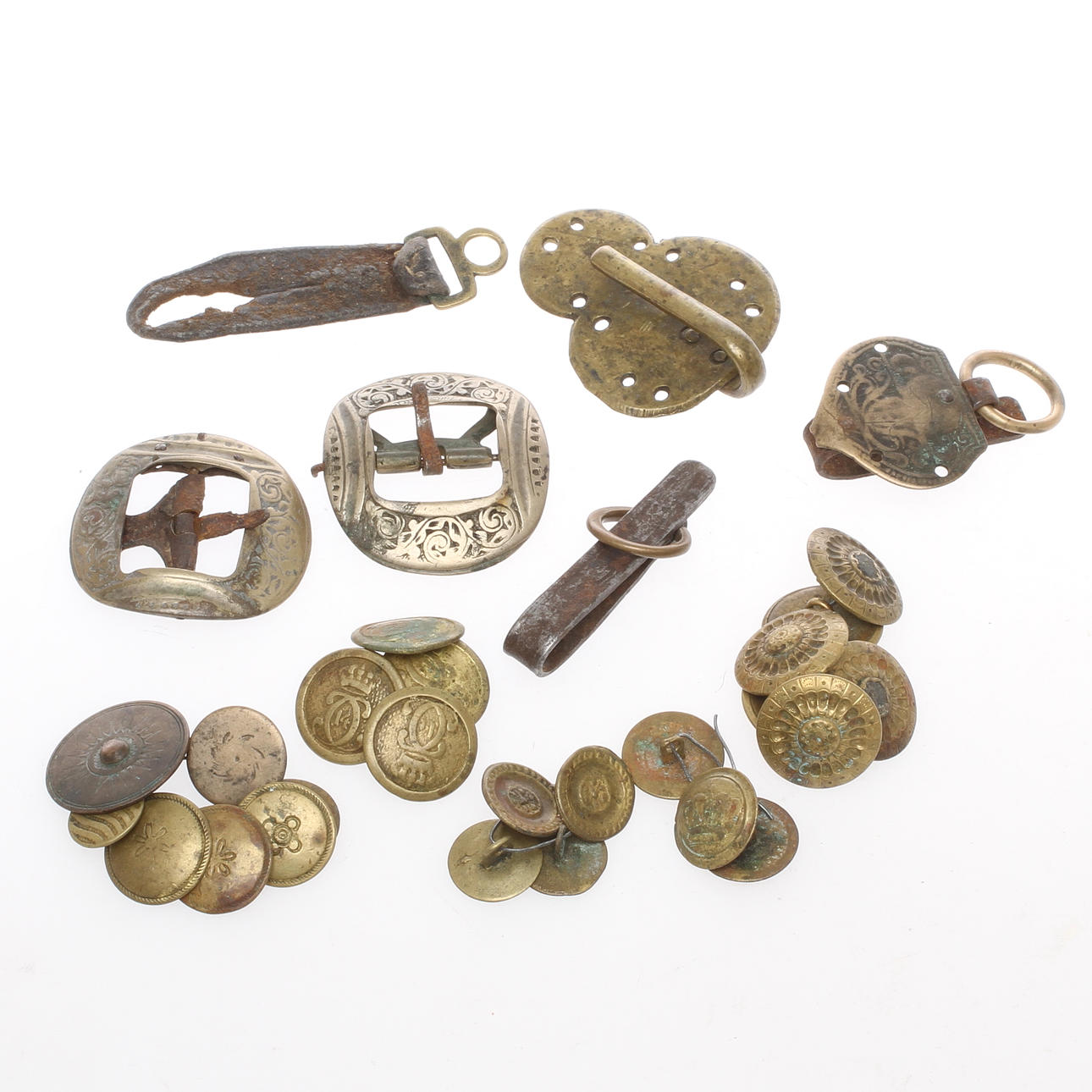 PARTI DIVERSE, mestadels knappar, 17/1800-tal.