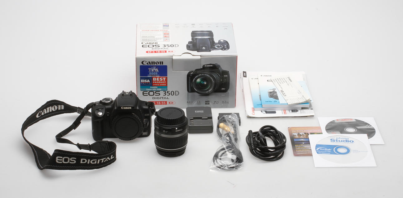 DIGITAL SYSTEMKAMERA, EOS 350D, 18-55mm, Canon..
