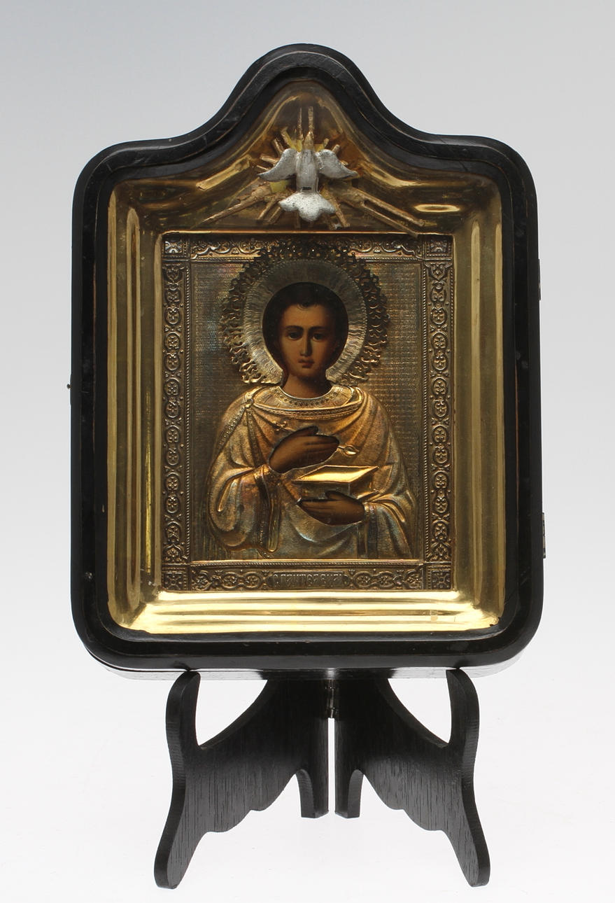 IKON, monterad i hängskåp, metallrizza, 1900-talets andra hälft.