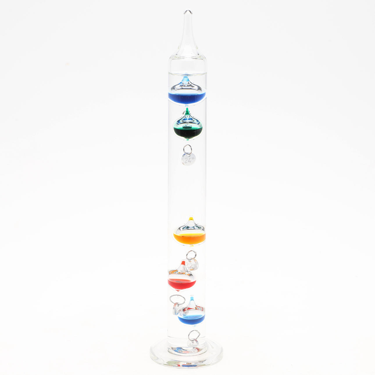 TERMOMETER, glas, Galileo-typ, samtida.