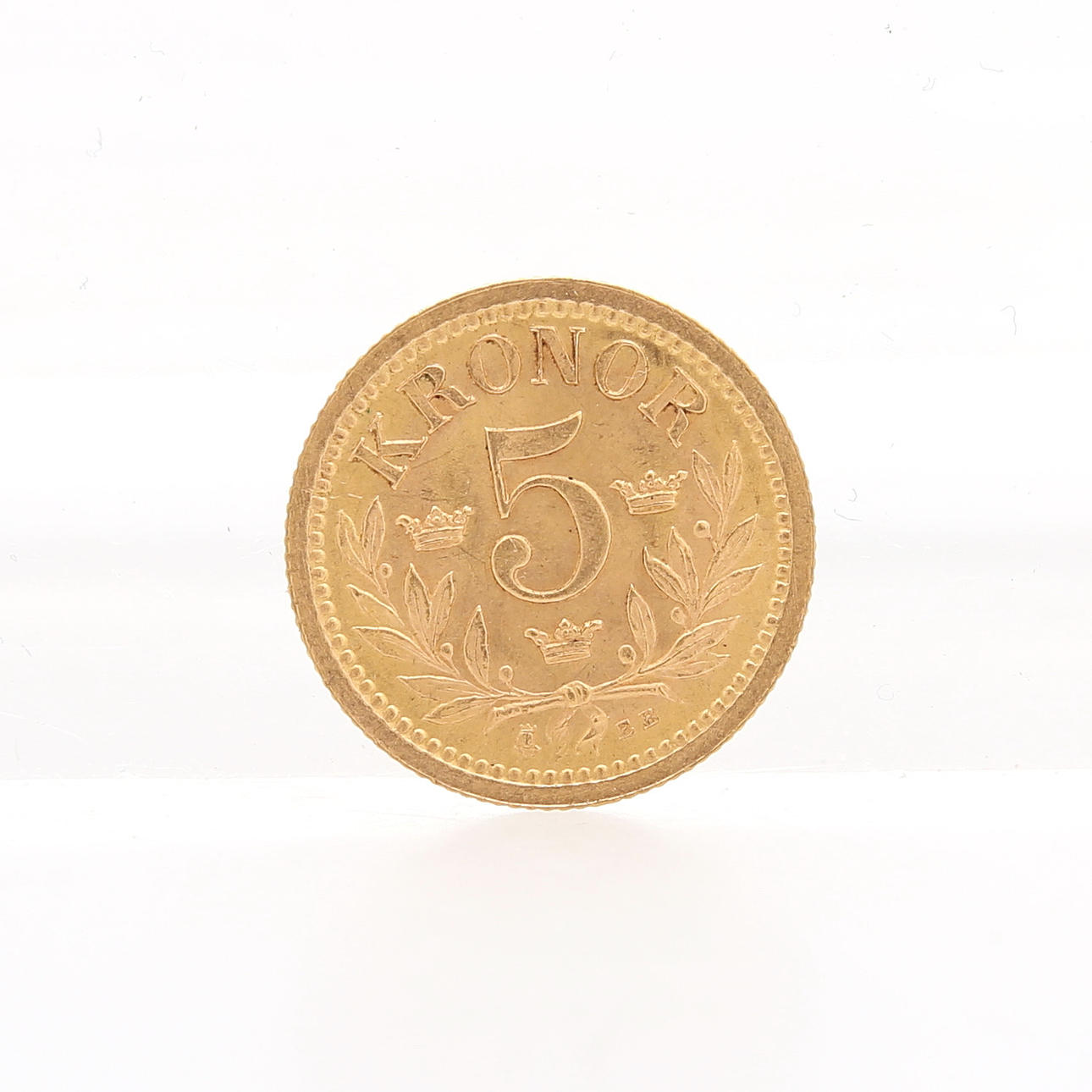 GULDMYNT, 5 kr, Sverige, 1901.