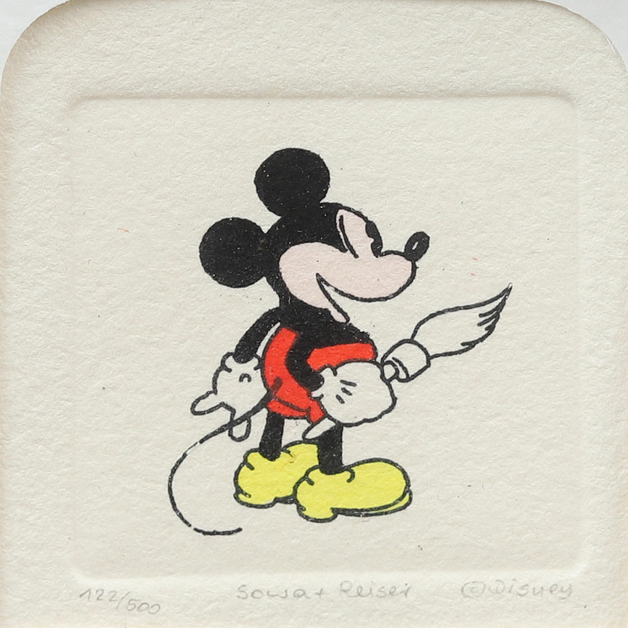 ミッキーマウス アート Sowa Reiser サイン入り84/1500 レア DISNEY, Mickey Mouse, lithograph, Sowa + Reiser, signed and