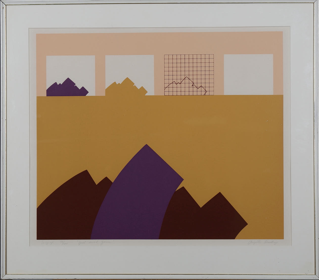 BIRGITTA WESTBERG. "Spel med form", färglitografi, signerad och numrerad 50/100.