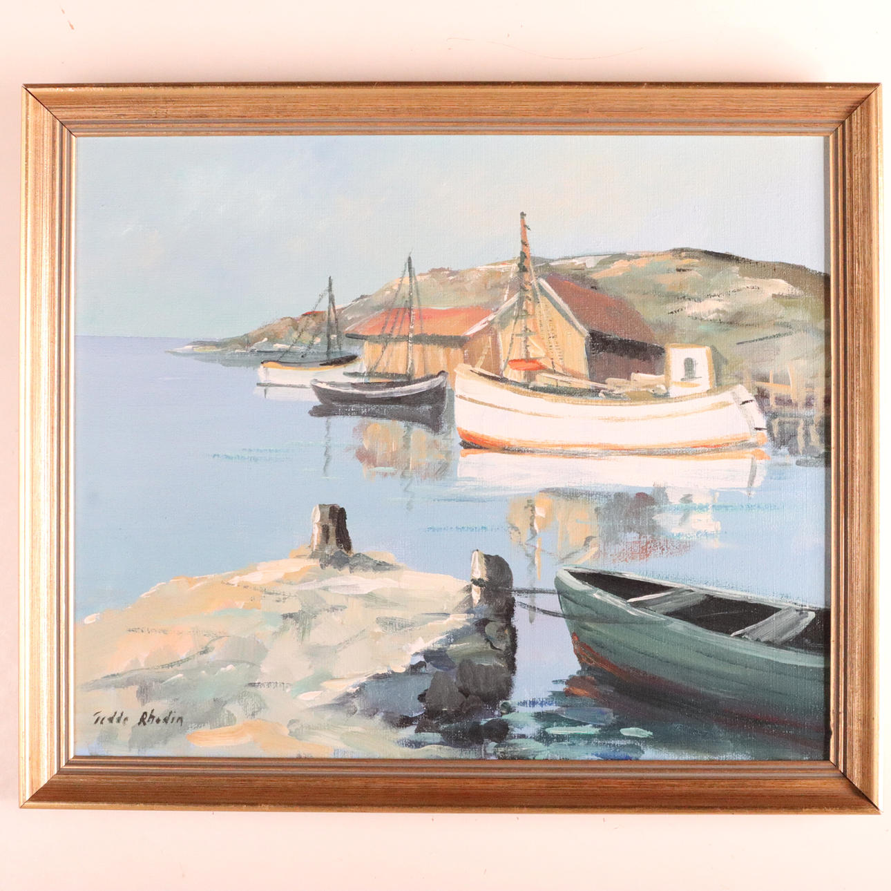 TEDDE RHODIN. OIL ON CANVAS, signed.