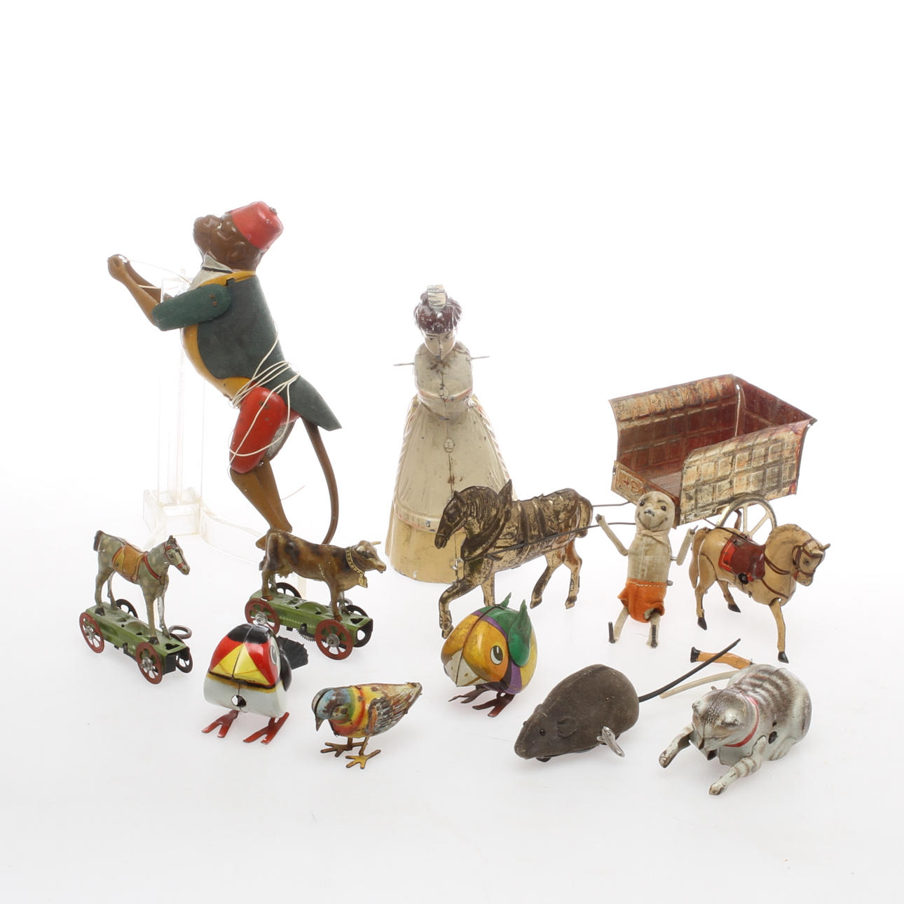 PLÅTLEKSAKER, 12 st, delvis Tyskland, 1900-tal.