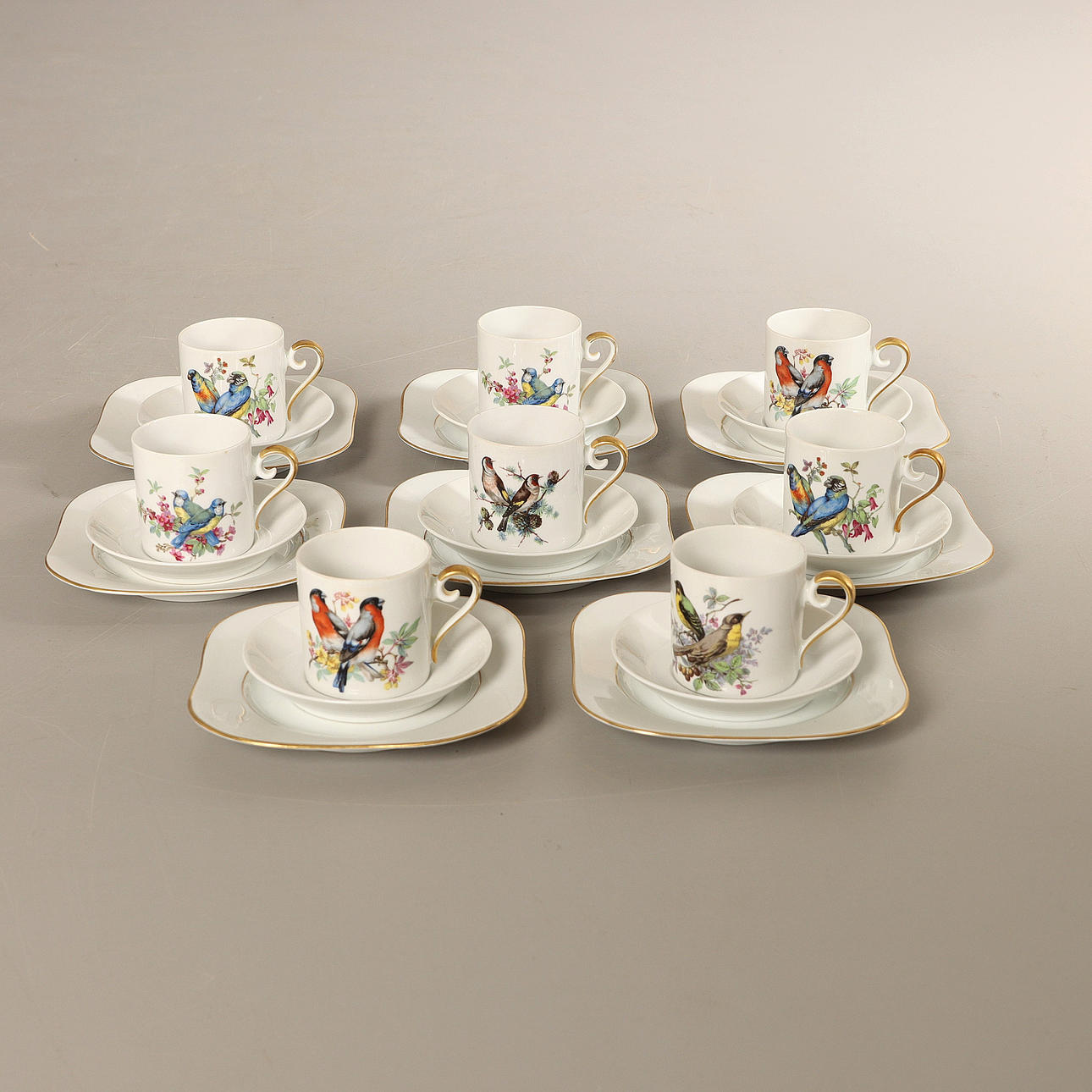 SERVICEDELE, 33 stk., fuglemotiv, Tirschenreuth.