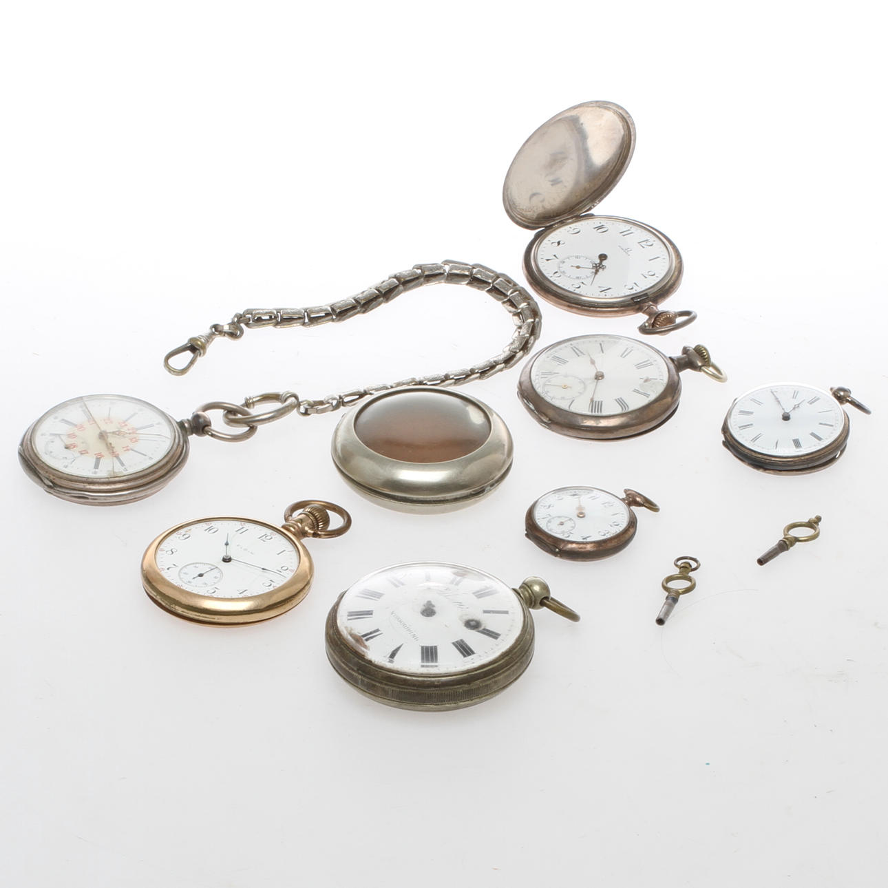 PARTI FICKUR, 7 st, delvis silver, 1800 & 1900-tal.