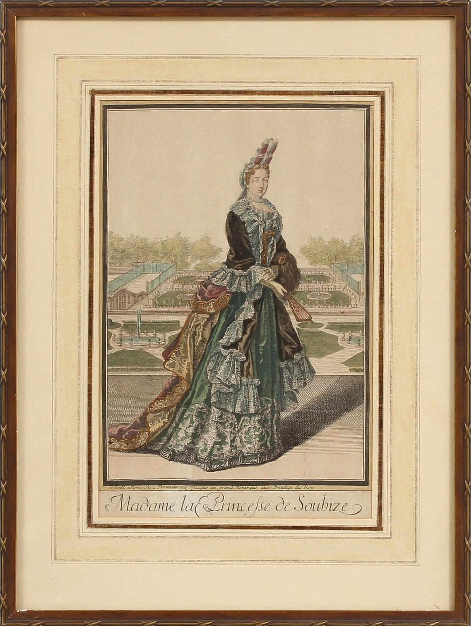 KOPPARSTICK, 2 st, kolorerade, Frankrike, 1800-tal.