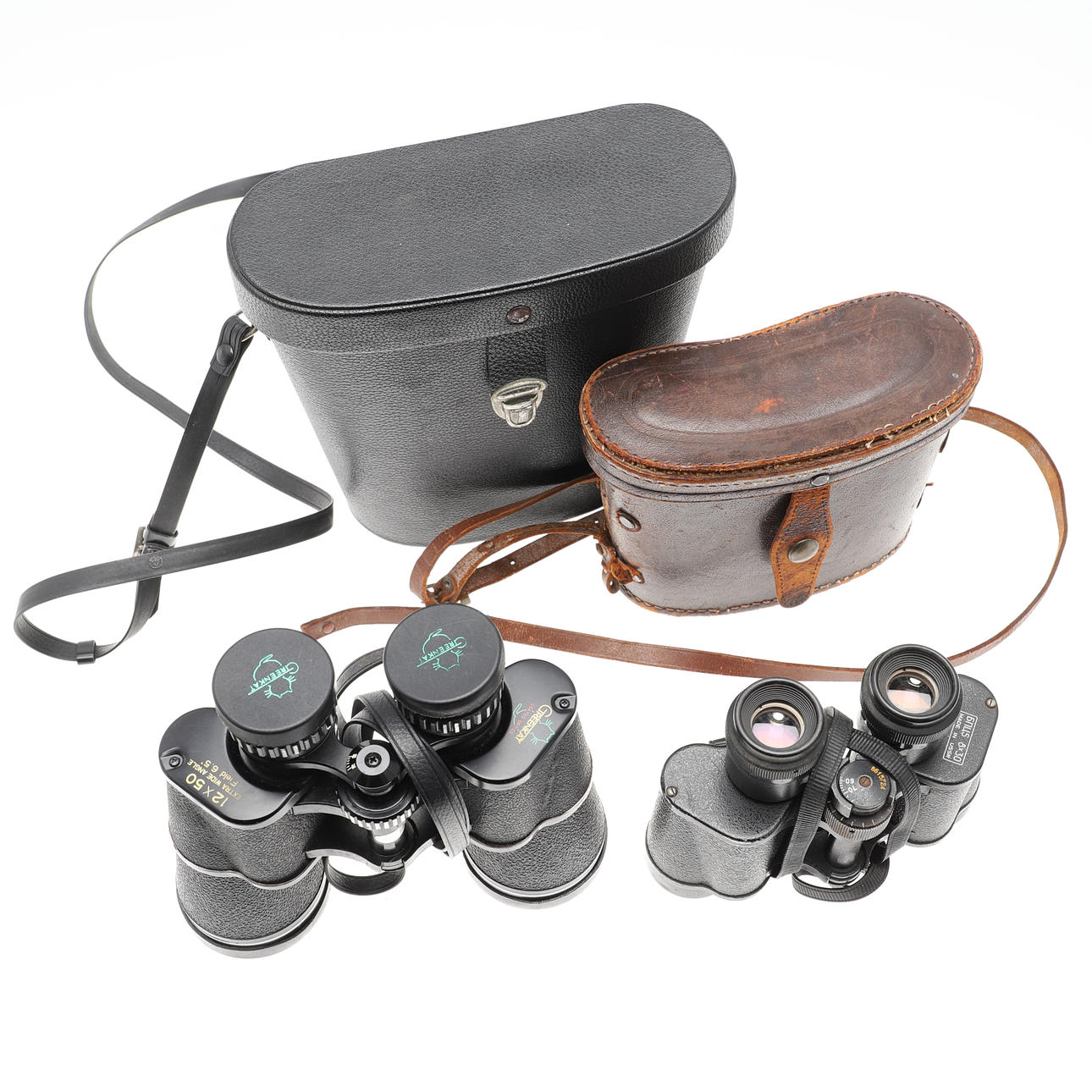 DOS PARES DE GAFAS DE CAMPO Y BINOCULARES.