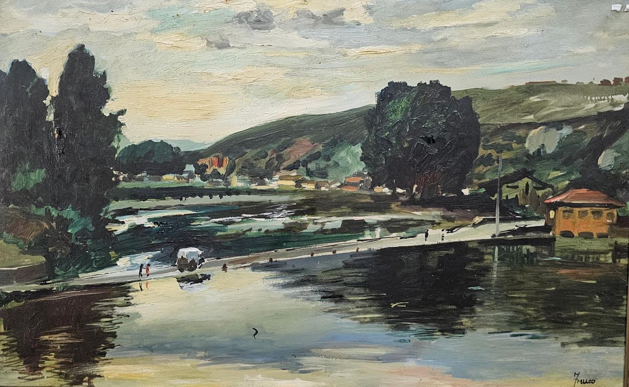 JOSEP TRUCO PRAT. LANDSCHAFT. ÖL AUF LEINWAND.