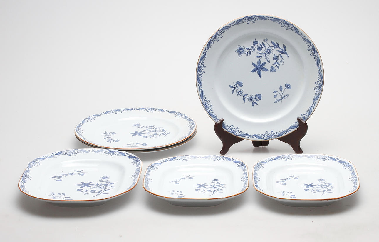 SERVISDELAR, 6 delar, porslin, "Ostindia", Rörstrand.