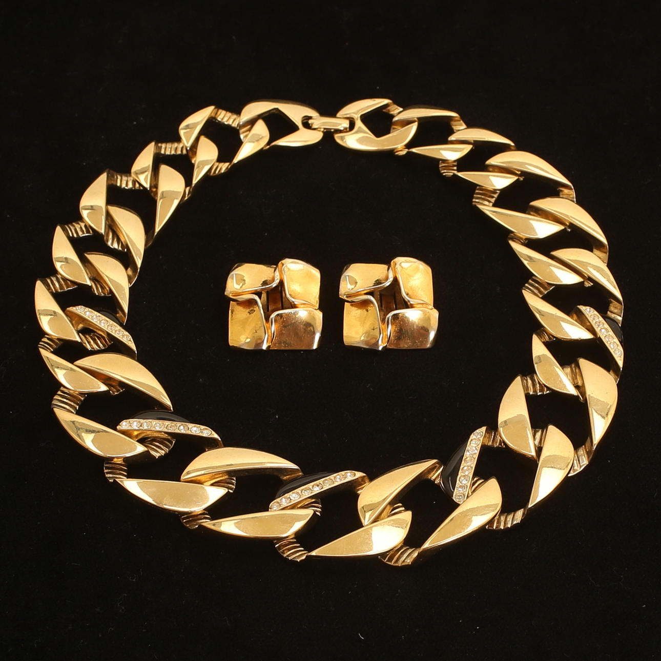 SCHMUCKSET, 3-teilig, Yves Saint Laurent/Givenchy.