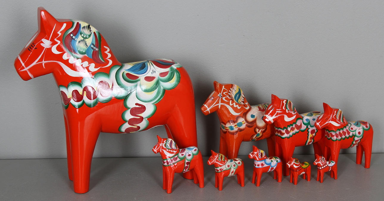 DALAHÄSTAR, 9 st, 1900-tal.