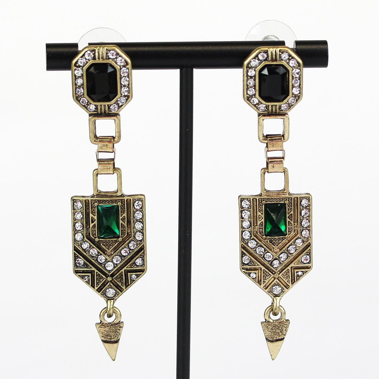 ART DECO STIL DROPPE ÖRHÄNGEN.