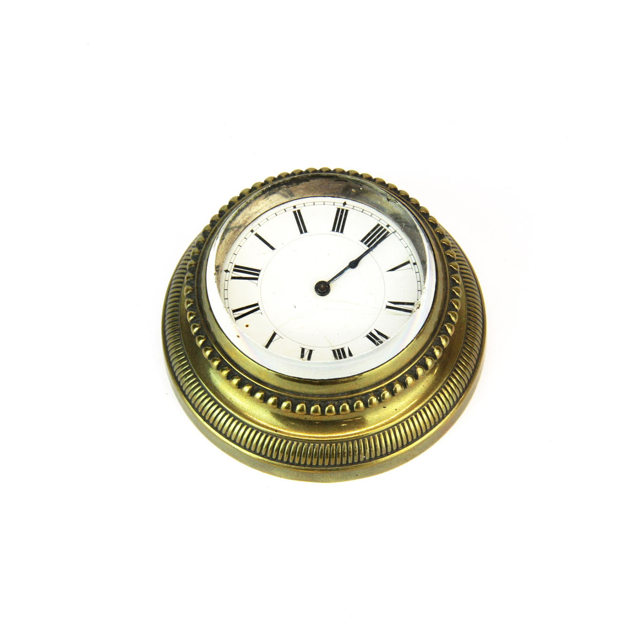 RELOJ DE PARED PEQUEÑO DE LATÓN.