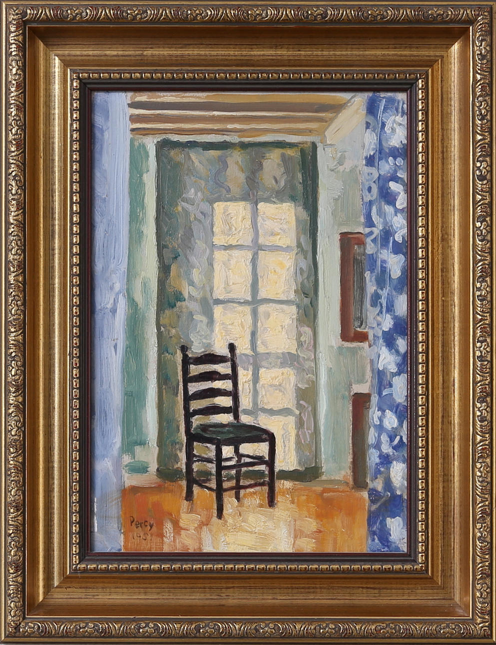 ARTHUR PERCY. Interiör, olja på pannå, signerad och daterad Percy 1951.